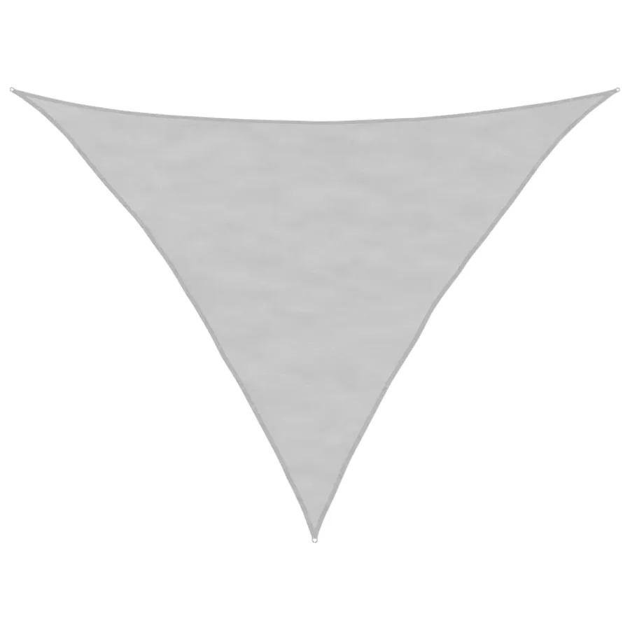 Voile d'ombrage gris clair 3,5x3,5x4,9 m 100% polyester oxford - 2