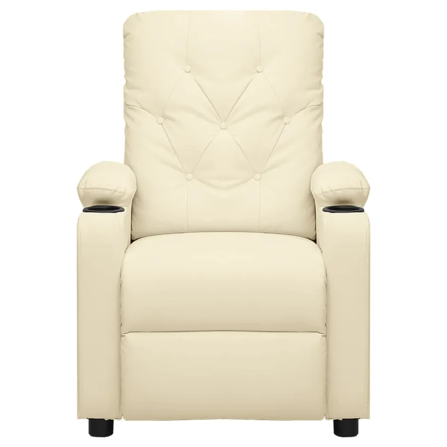 Fauteuil inclinable électrique Crème Similicuir - 3