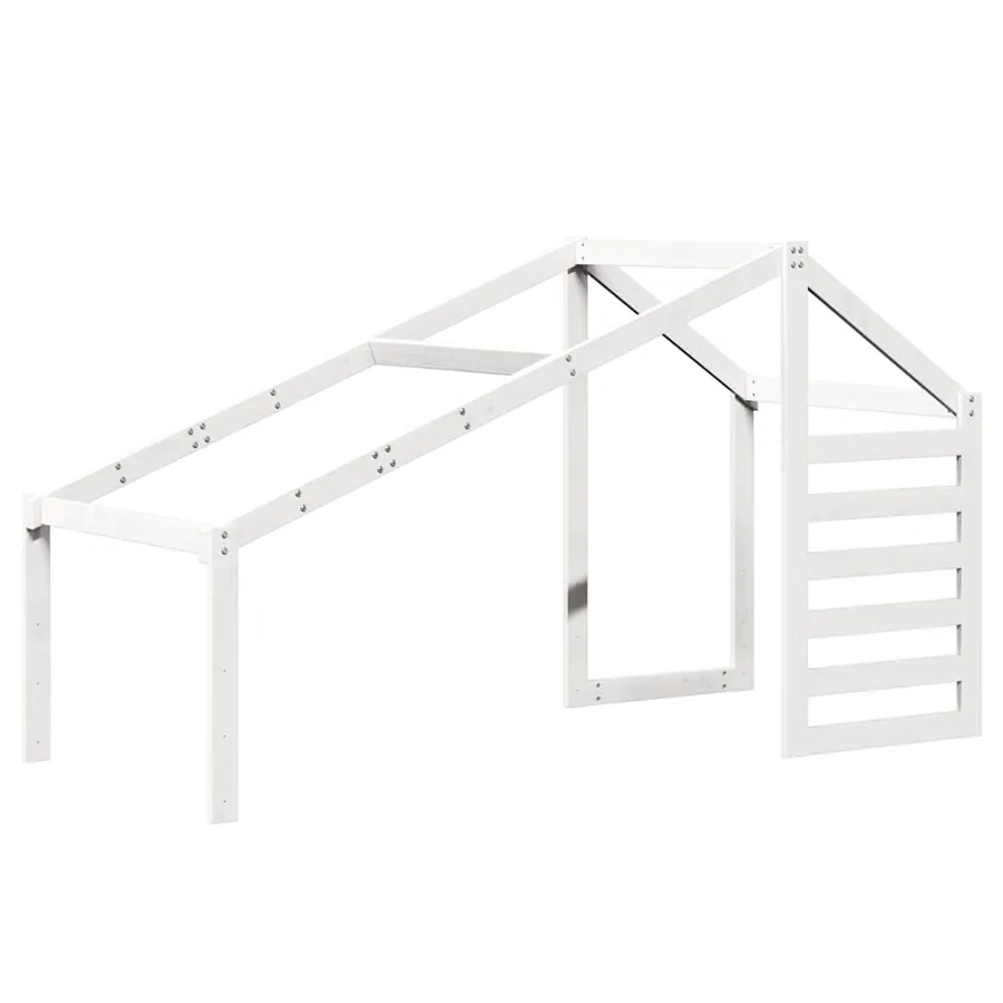 Toit de lit pour enfants blanc 188x97x113 cm bois de pin massif - 2