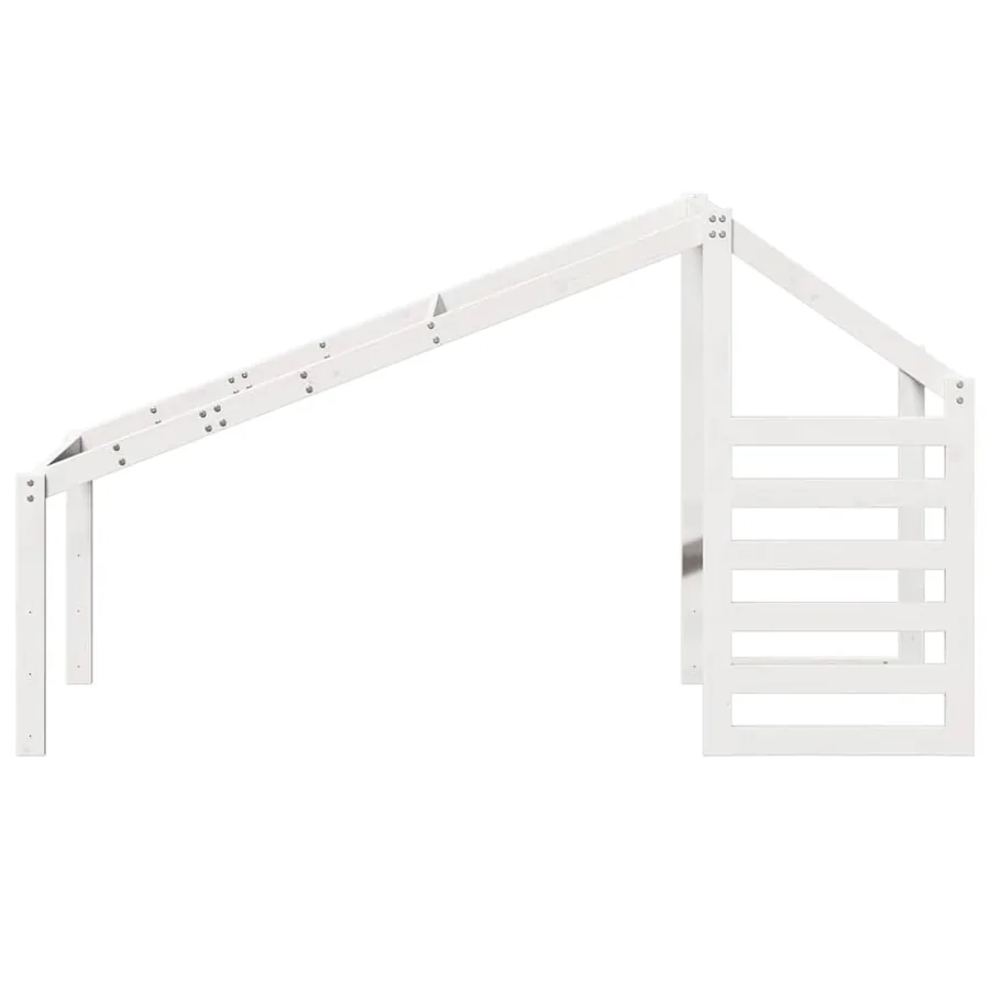 Toit de lit pour enfants blanc 188x97x113 cm bois de pin massif - 4
