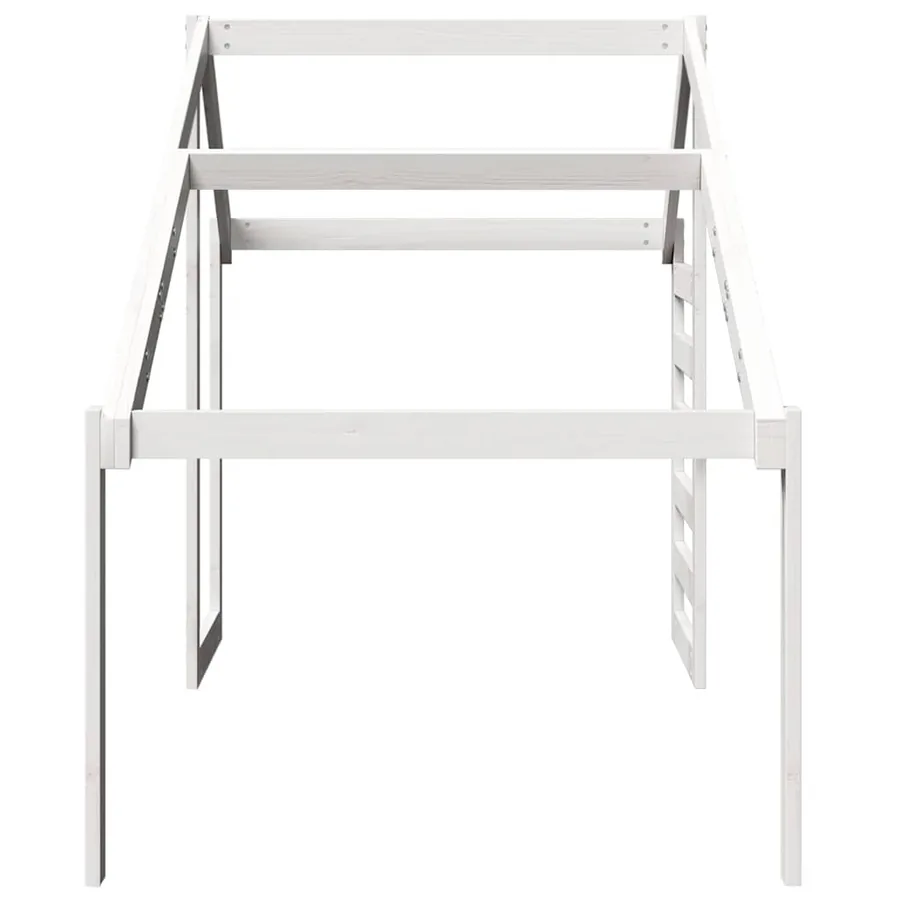 Toit de lit pour enfants blanc 188x97x113 cm bois de pin massif - 5