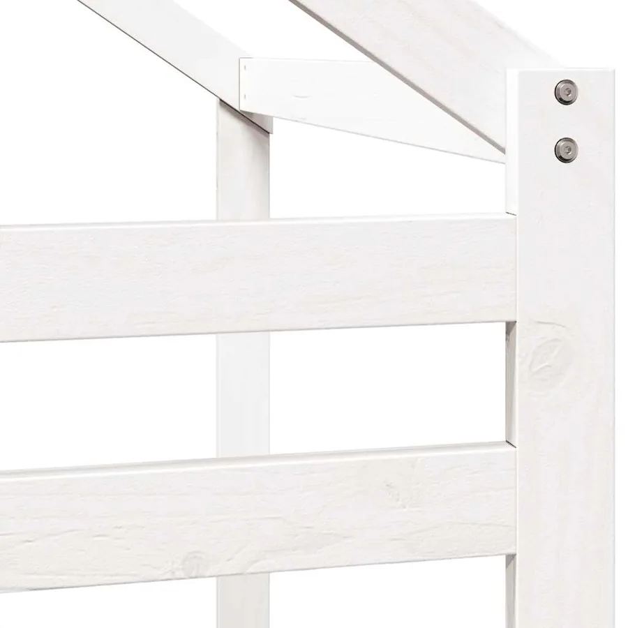 Toit de lit pour enfants blanc 188x97x113 cm bois de pin massif - 7