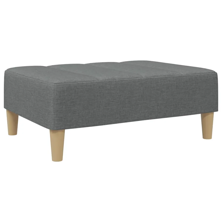 Repose-pied gris foncé 77x55x31 cm tissu - 2