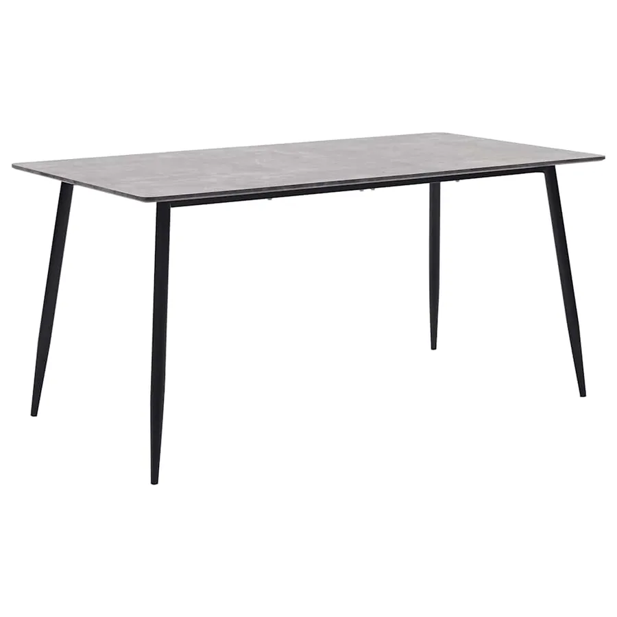 Table à manger Gris 160x80x75 cm MDF