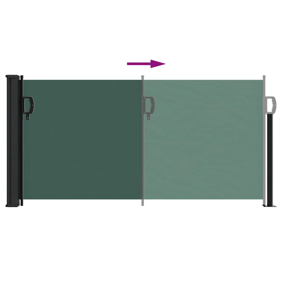 Auvent latéral rétractable vert foncé 100x300 cm - 5