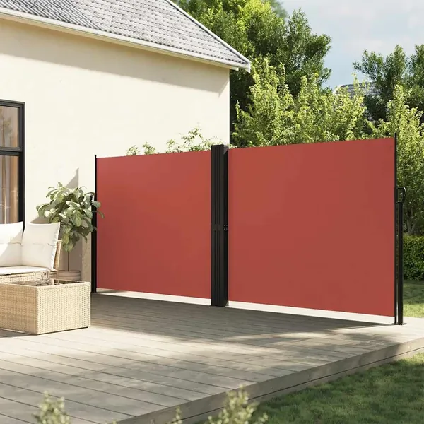 Auvent latéral rétractable terre cuite 180x1200 cm