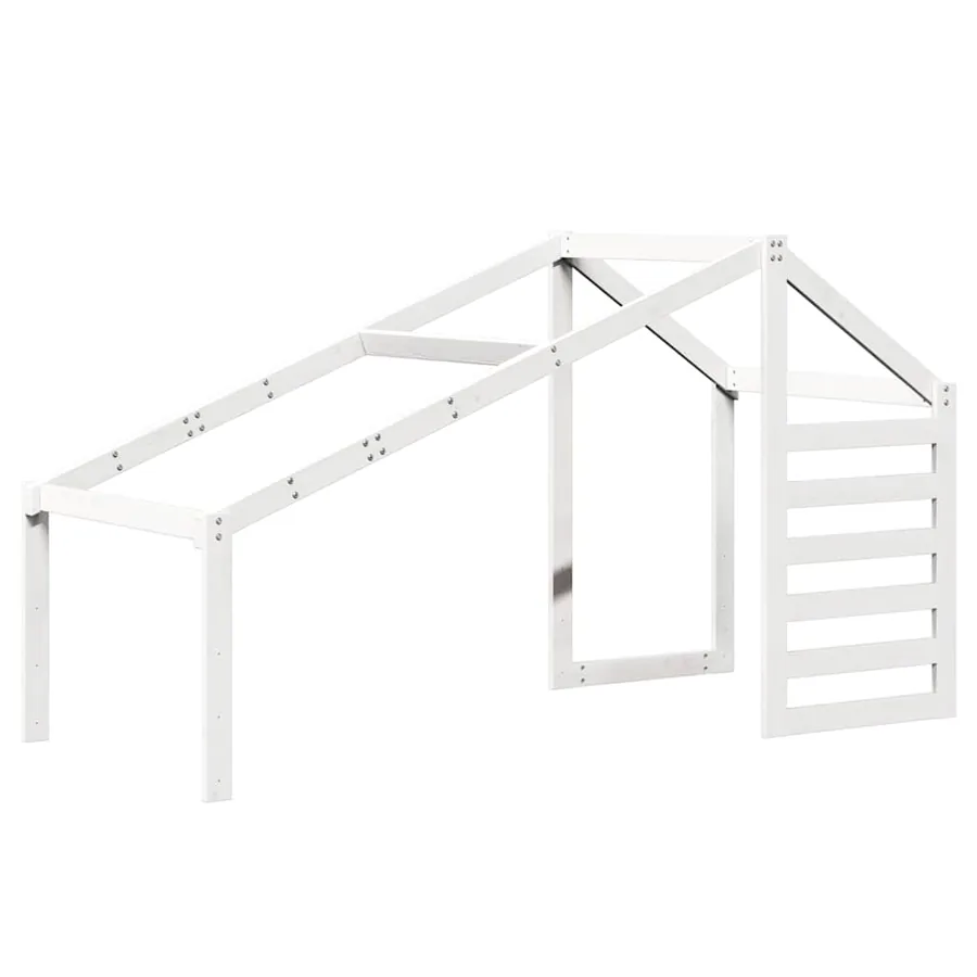 Toit de lit pour enfants blanc 198x97x113 cm bois de pin massif - 2