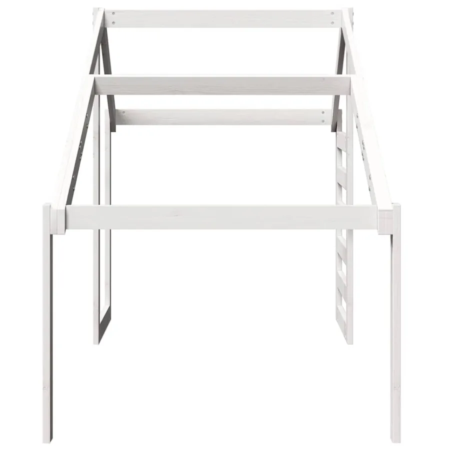 Toit de lit pour enfants blanc 198x97x113 cm bois de pin massif - 5