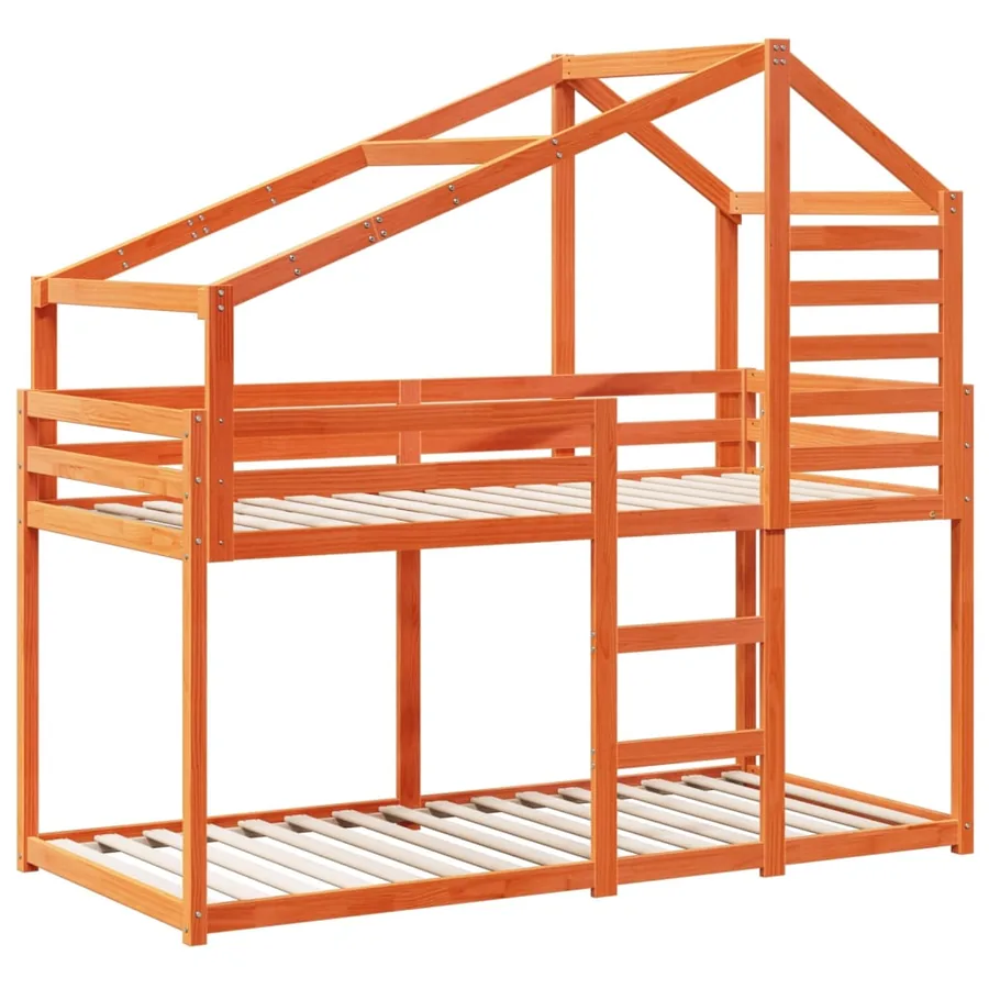 Lit superposé sans matelas cire marron 90x190 cm pin massif - 3