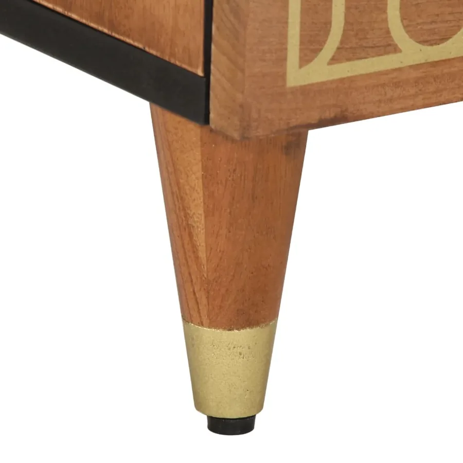 Tables de chevet 2 pcs 40x33x46 cm Bois de manguier solide - 10