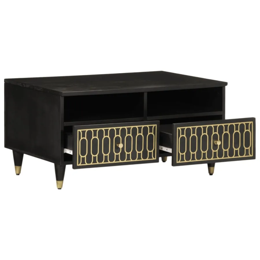 Table basse 80x54x40 cm bois de manguier massif - 2