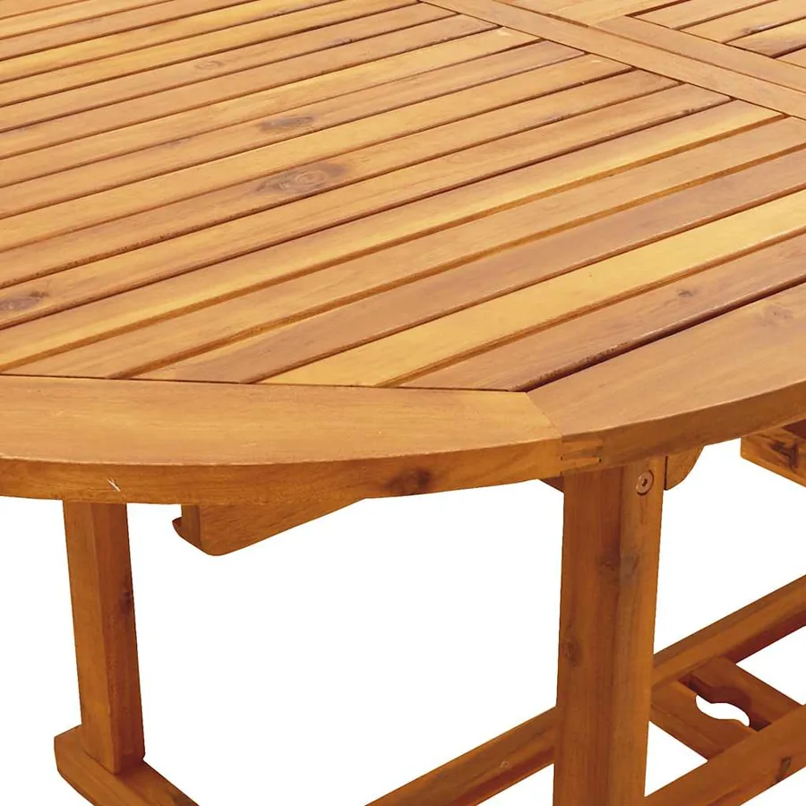 Ensemble à manger de jardin 7 pcs gris rotin et bois massif - 11