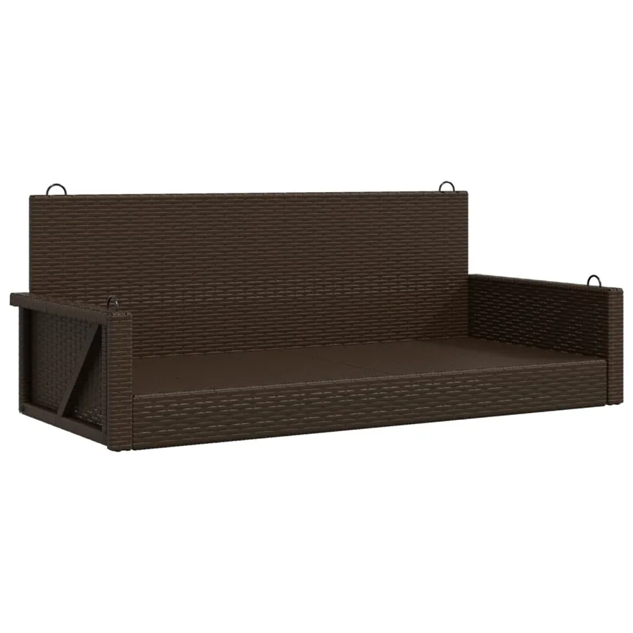 Balancelle marron 119x56x48 cm résine tressée - 2