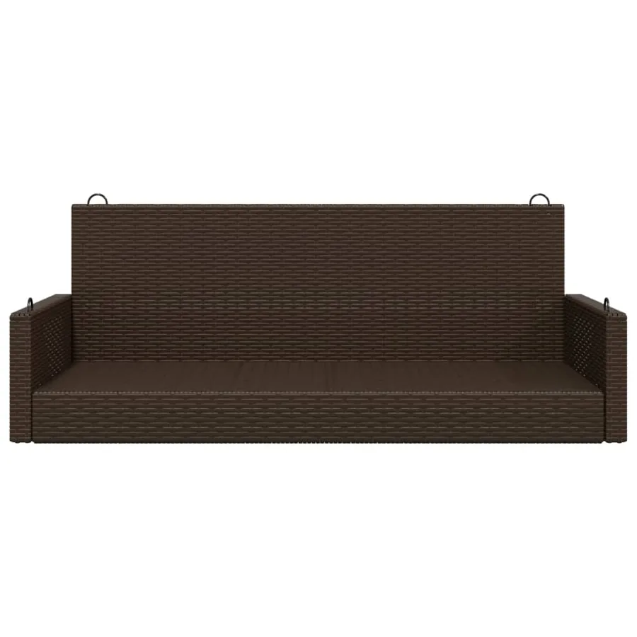 Balancelle marron 119x56x48 cm résine tressée - 4
