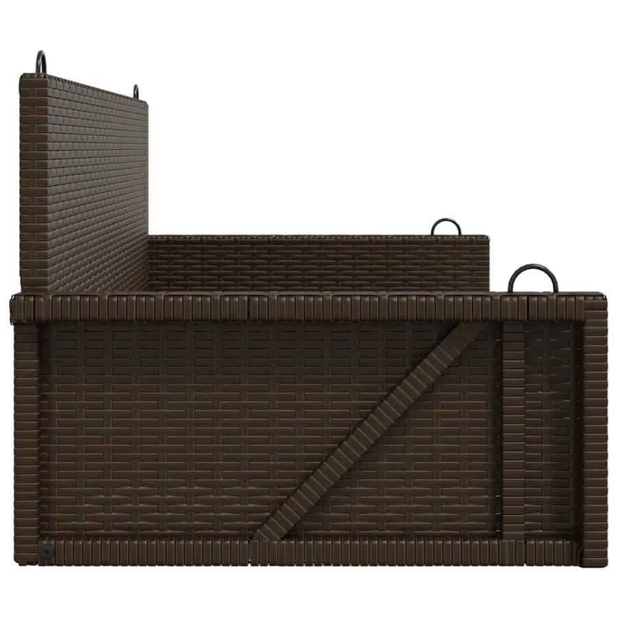 Balancelle marron 119x56x48 cm résine tressée - 5