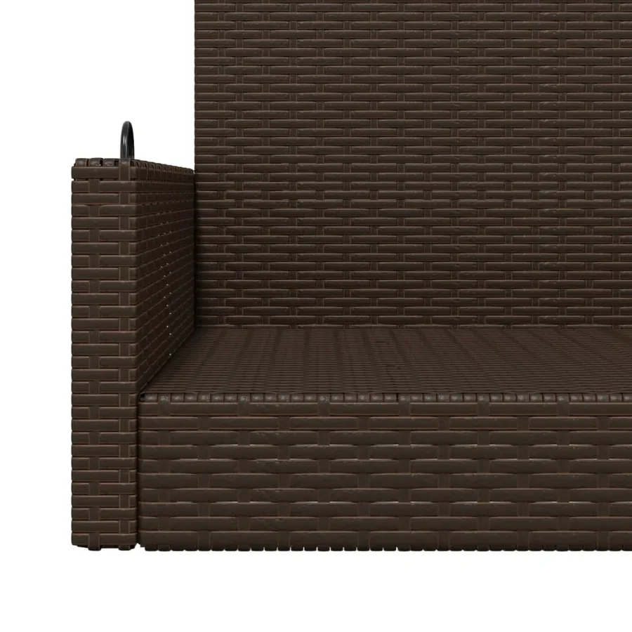 Balancelle marron 119x56x48 cm résine tressée - 8