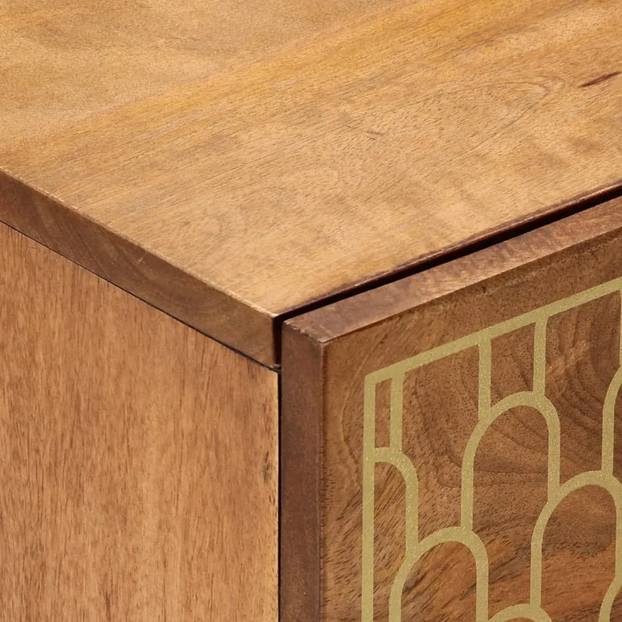 Tables de chevet 2 pcs 40x33x46 cm Bois de manguier solide - 8