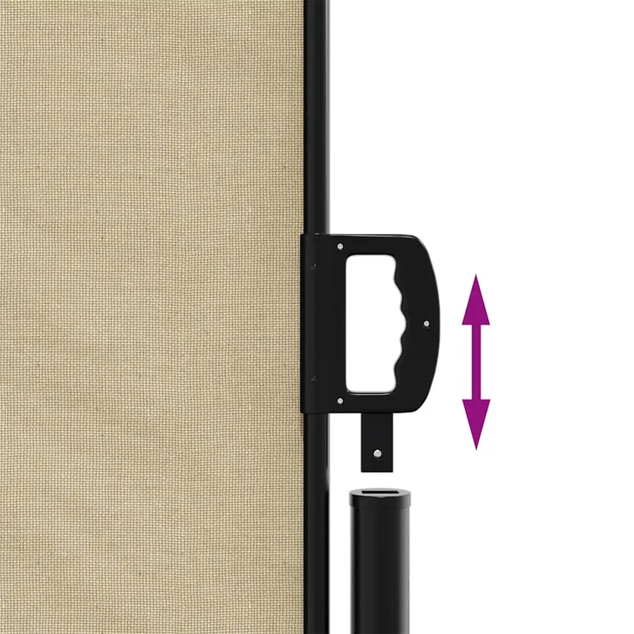 Auvent latéral rétractable beige 140x500 cm - 6