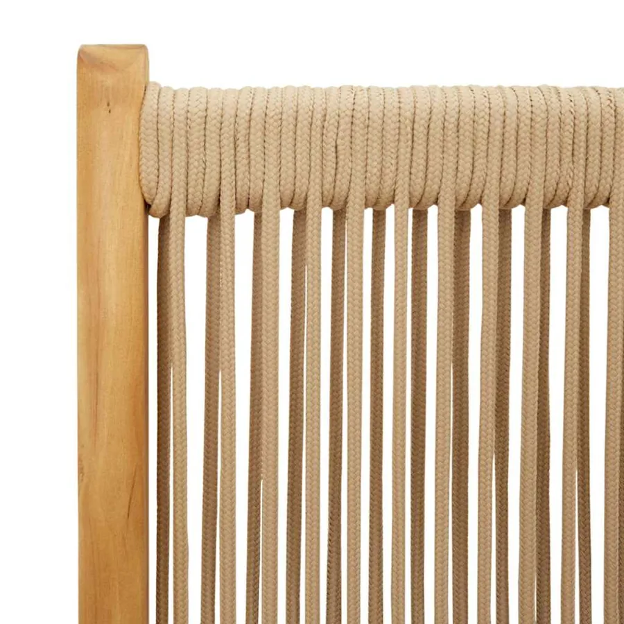 Chaises inclinables de jardin lot de 4 beige bois massif acacia - 9