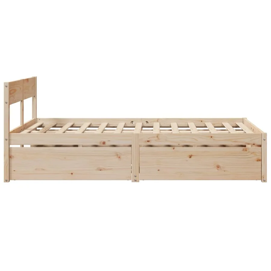 Cadre de lit sans matelas 120x200 cm bois de pin massif - 5