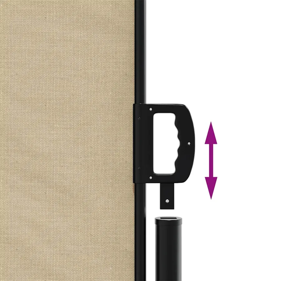 Auvent latéral rétractable beige 120x600 cm - 6