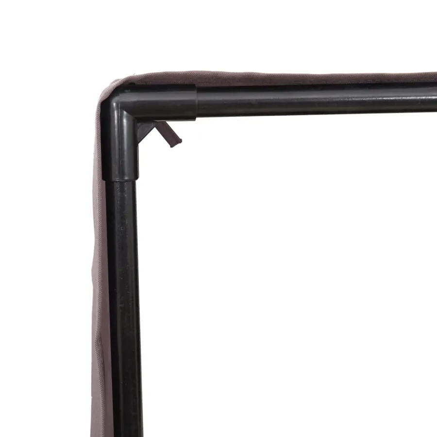 Chaise longue double avec toit et rideaux beige résine tressée - 6