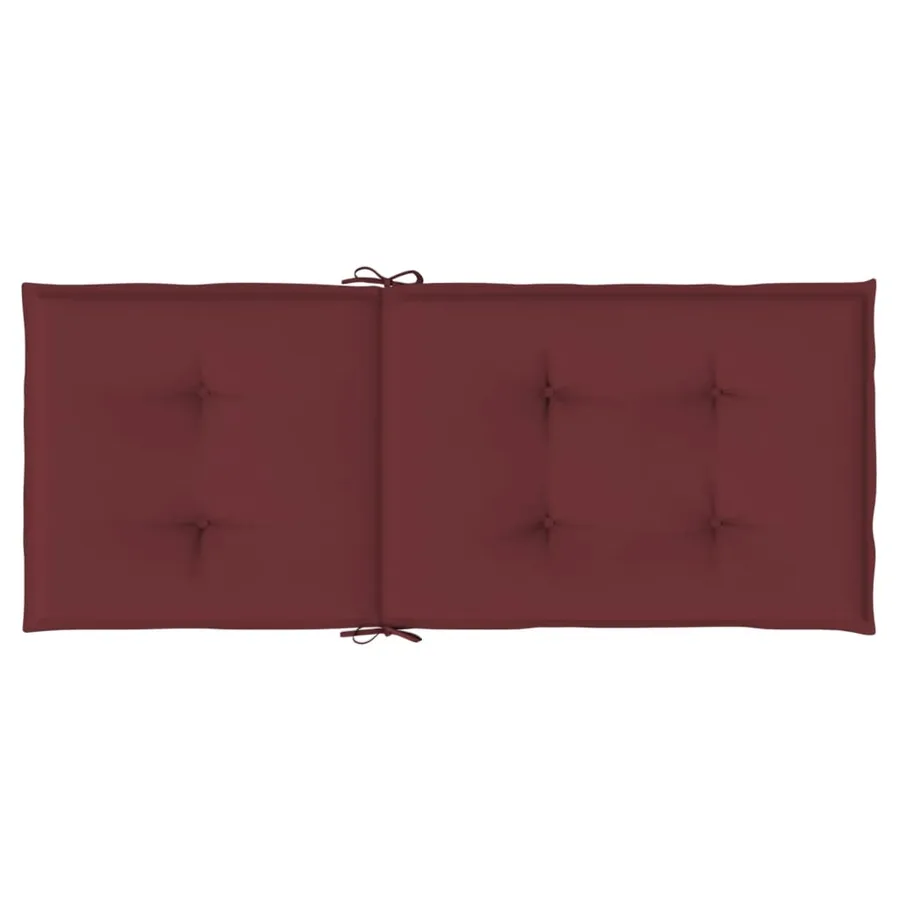 Coussins de chaise dossier haut lot de 6 rouge bordeaux mélangé - 7