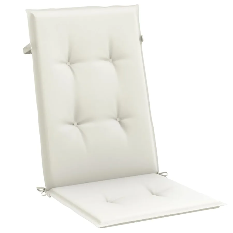 Coussins de chaise à dossier haut lot de 6 crème mélangé tissu - 5