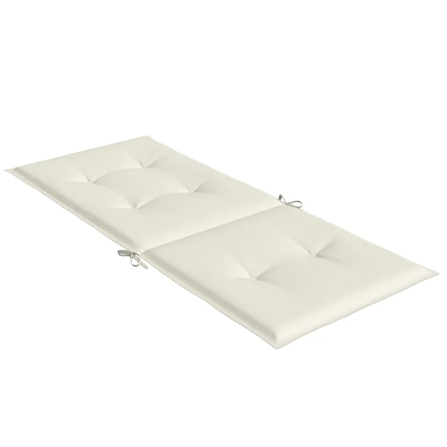 Coussins de chaise à dossier haut lot de 6 crème mélangé tissu - 6