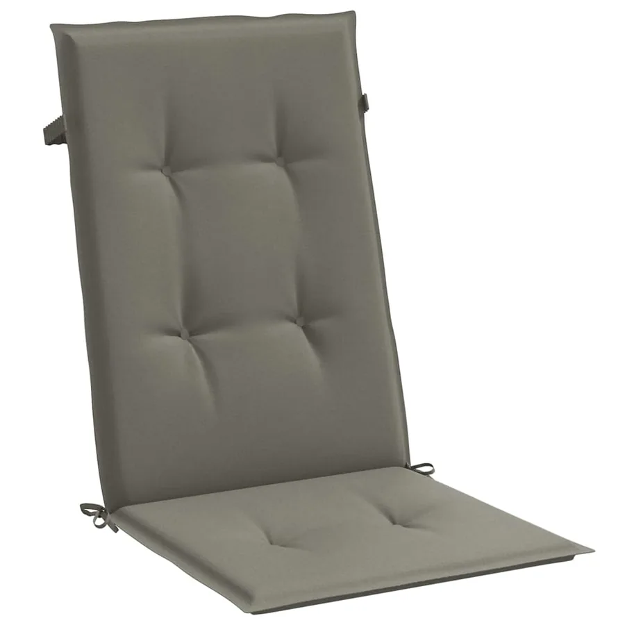 Coussins de chaise à dossier haut lot de 2 gris foncé mélangé - 5