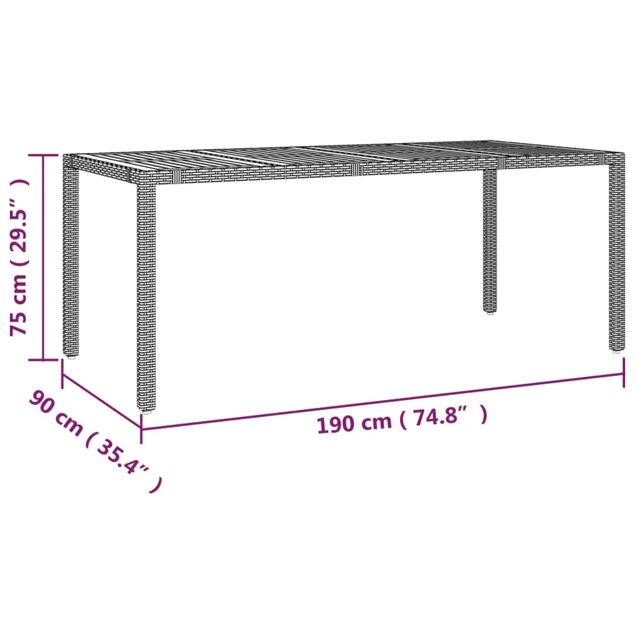 Ensemble à manger de jardin 9 pcs coussins gris résine tressée - 12