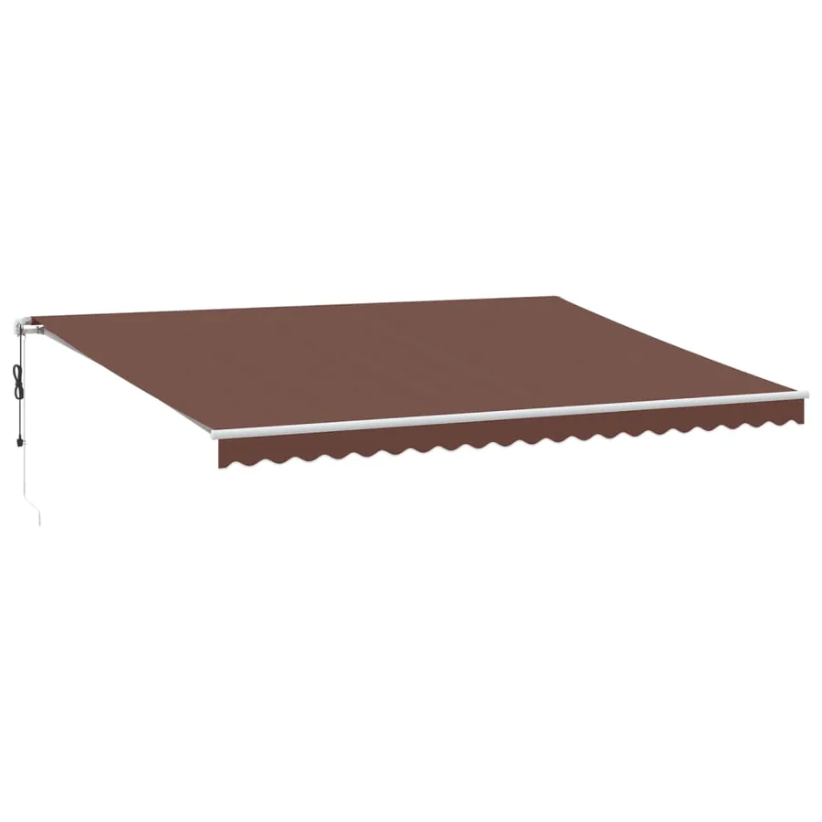 Auvent rétractable automatique avec LED marron 500x350 cm - 2