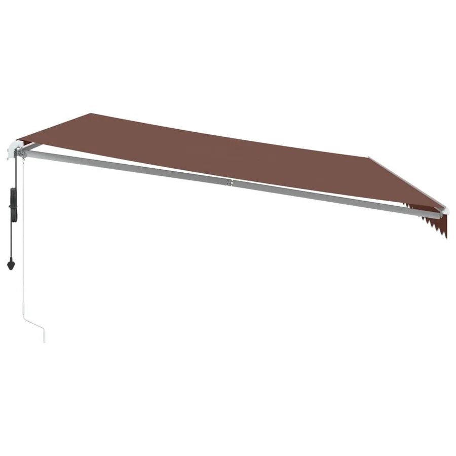 Auvent rétractable automatique avec LED marron 500x350 cm - 5