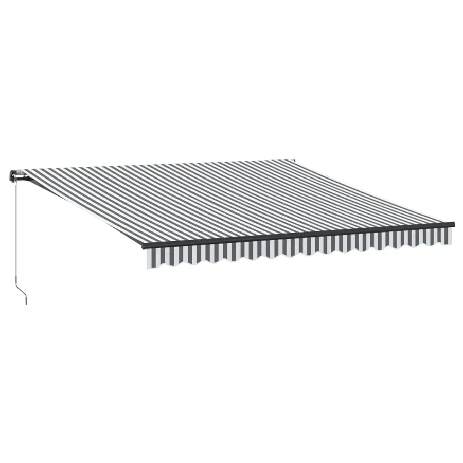 Auvent manuel rétractable anthracite et blanc 400x350 cm - 2