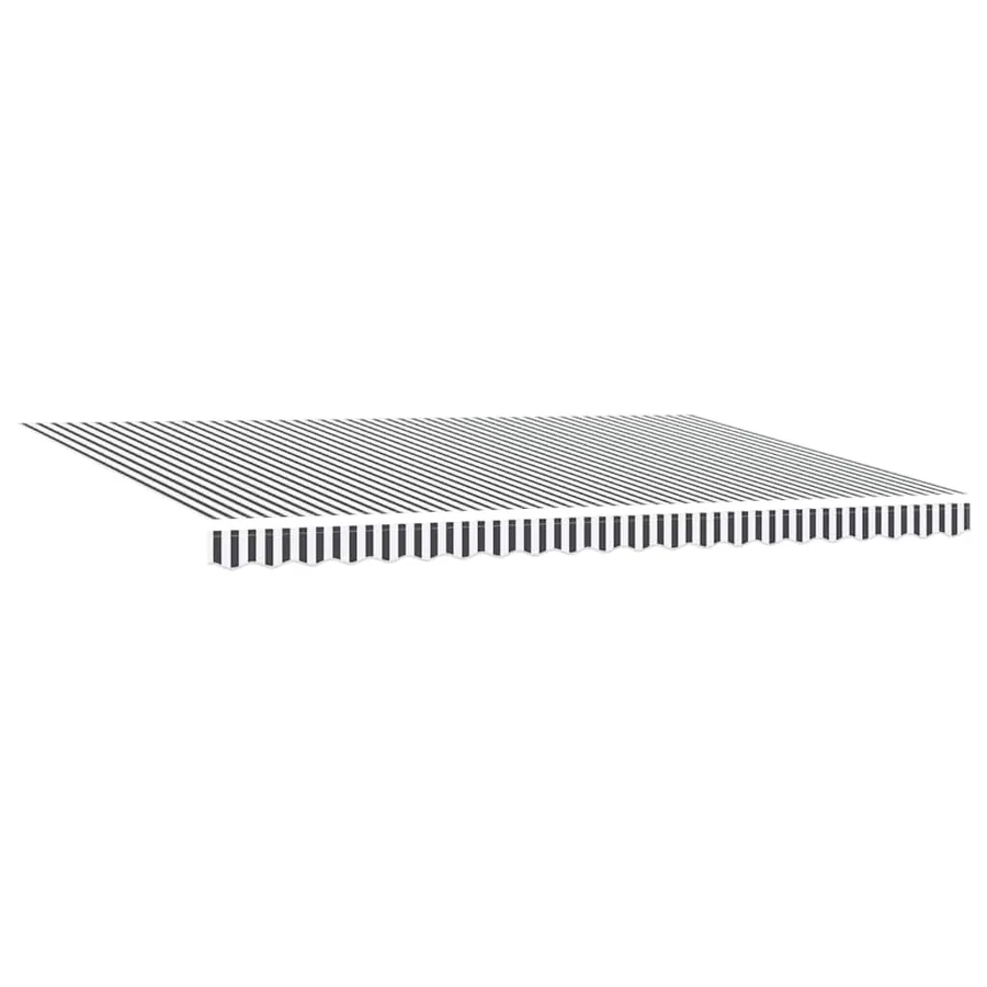 Auvent rétractable anthracite et blanc 5x3 m tissu et aluminium - 4