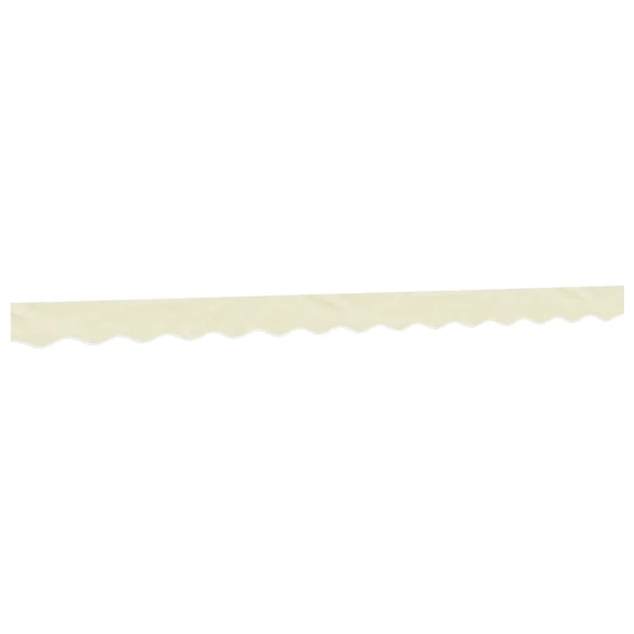 Tissu de remplacement de cantonnière d’auvent rayure crème 3,5m - 2