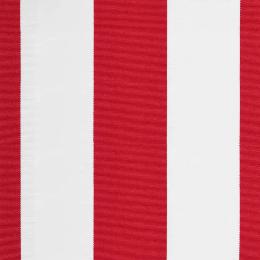 Tissu de remplacement de cantonnière d’auvent rouge blanc 3 m - 5