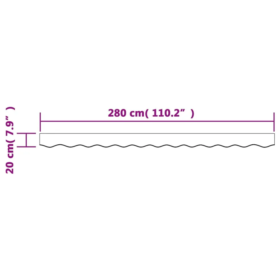 Tissu de remplacement de cantonnière d’auvent rouge blanc 3 m - 6