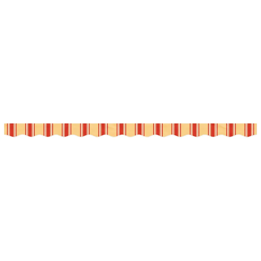 Tissu de remplacement de cantonnière d’auvent jaune orange 3,5m - 3