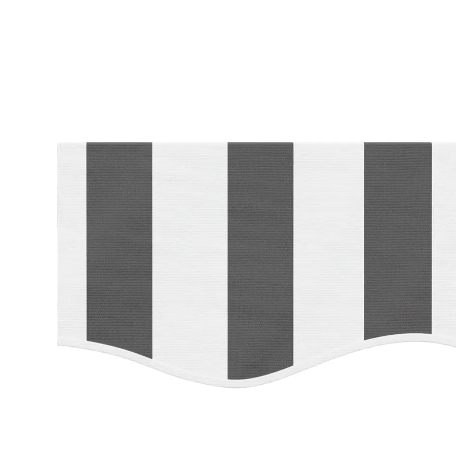 Tissu de remplacement de cantonnière d’auvent anthracite blanc - 4
