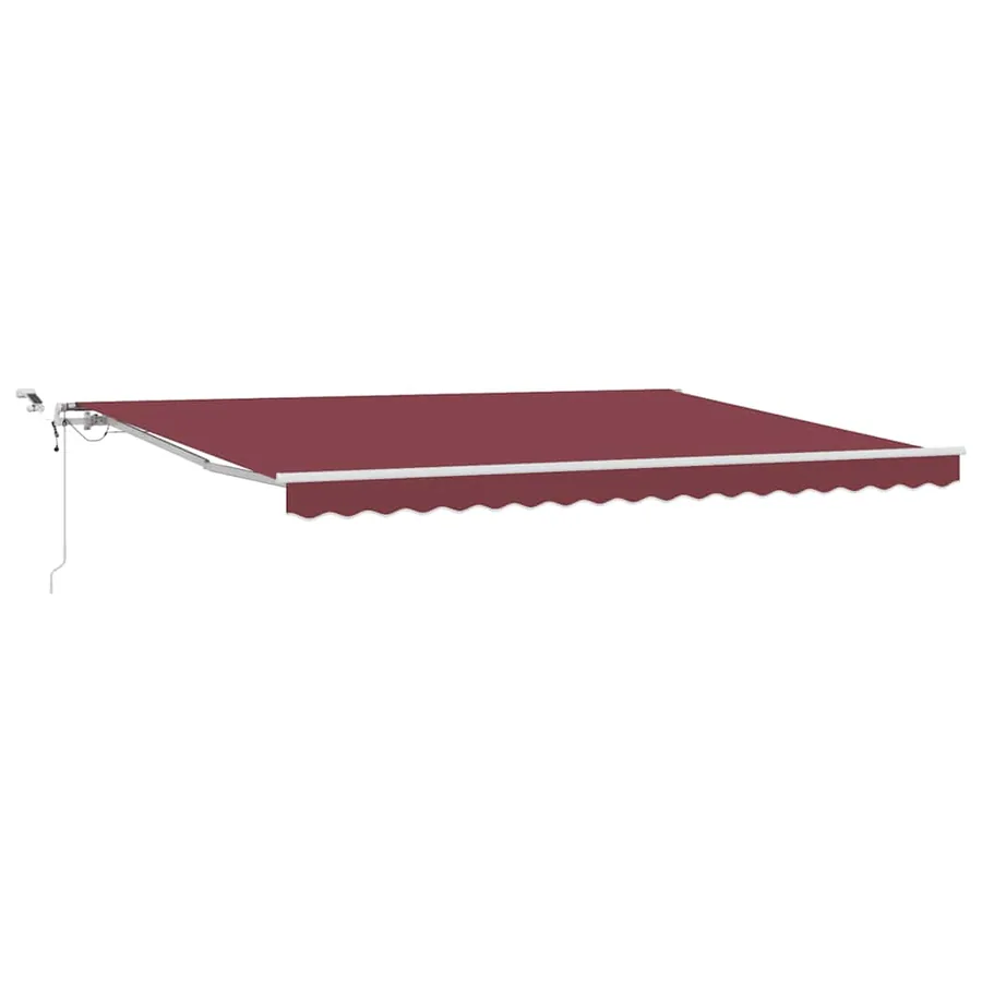 Auvent rétractable automatique avec LED bordeaux 450x300 cm - 2