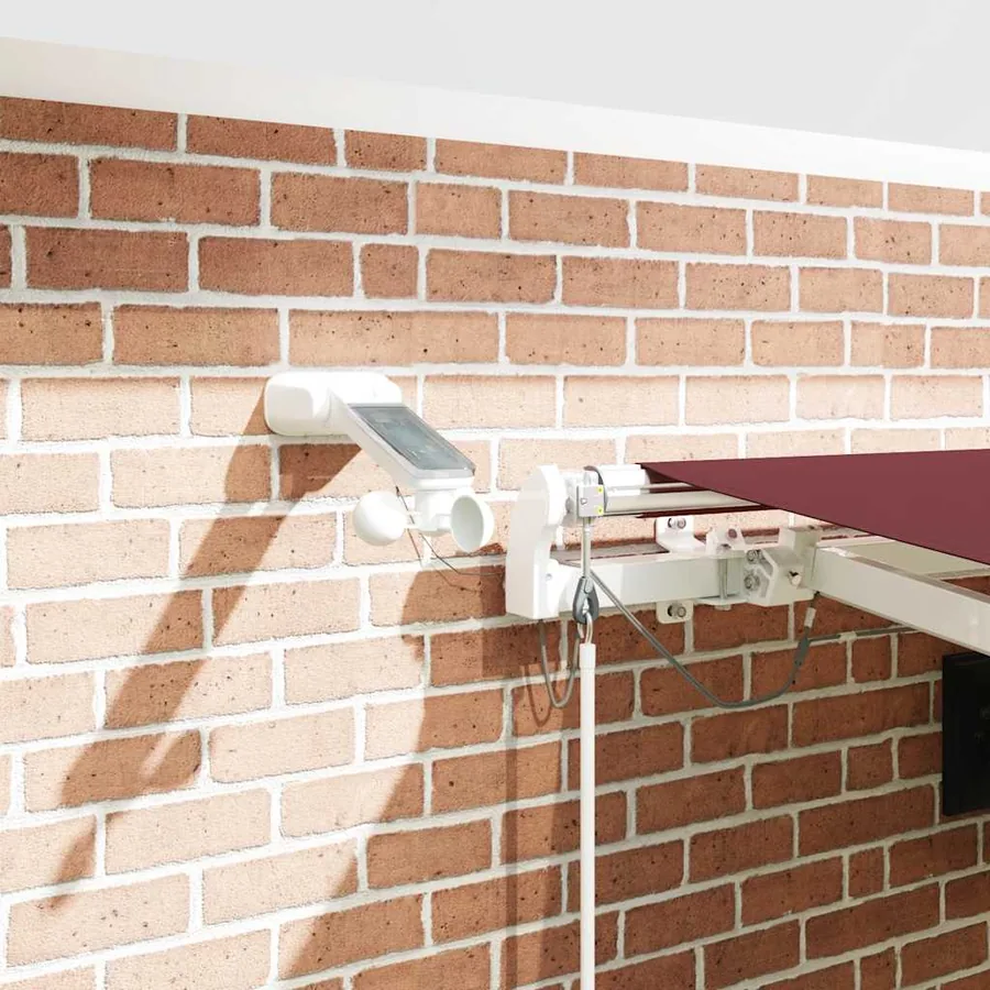 Auvent rétractable automatique avec LED bordeaux 450x300 cm - 4