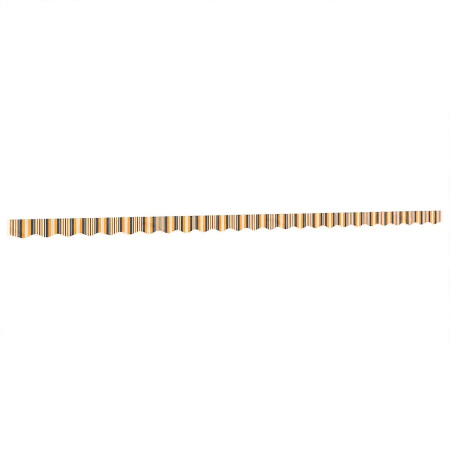 Tissu de remplacement de cantonnière d’auvent rayure jaune gris - 2