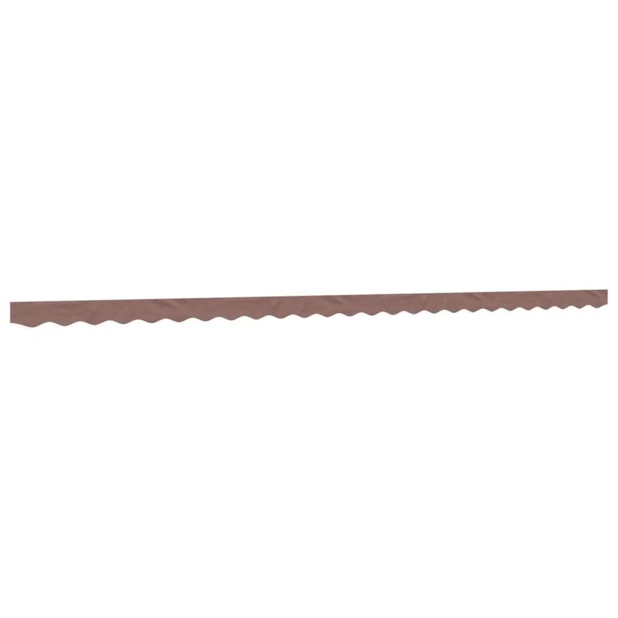Tissu de remplacement de cantonnière d’auvent rayure marron 6 m - 2