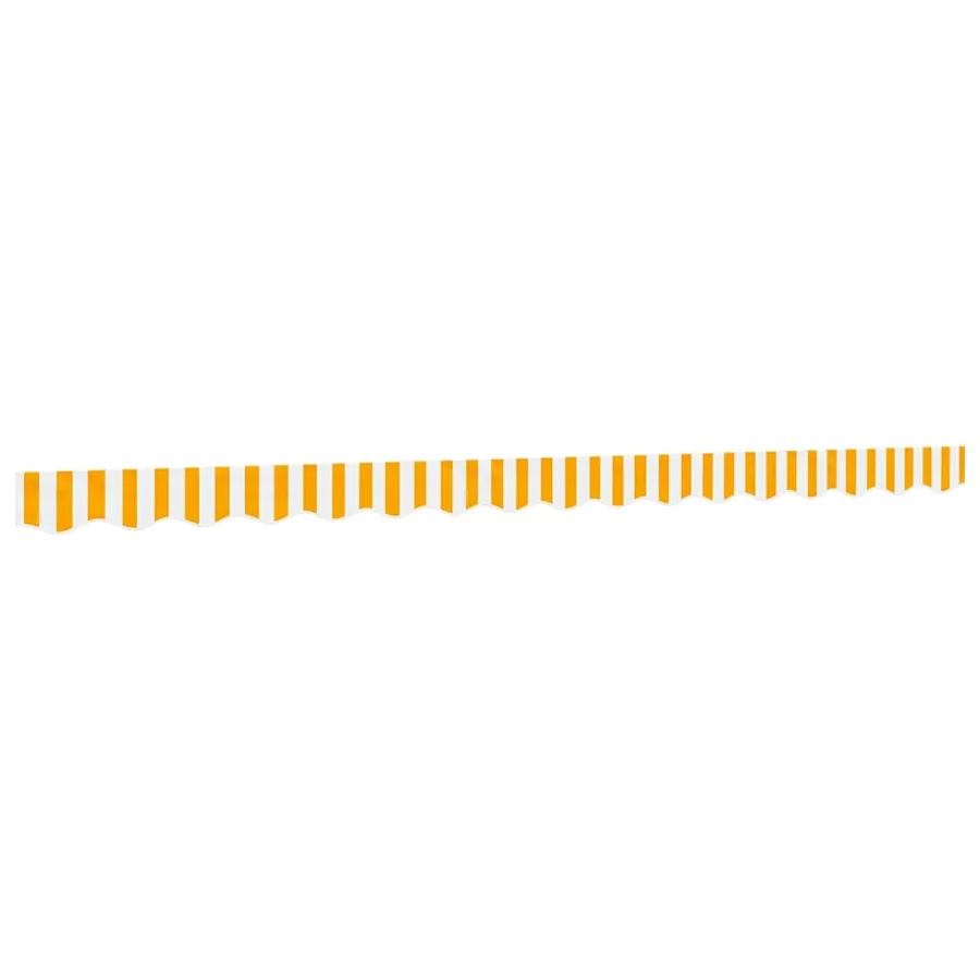 Tissu de remplacement de cantonnière d’auvent jaune blanc 4 m - 2