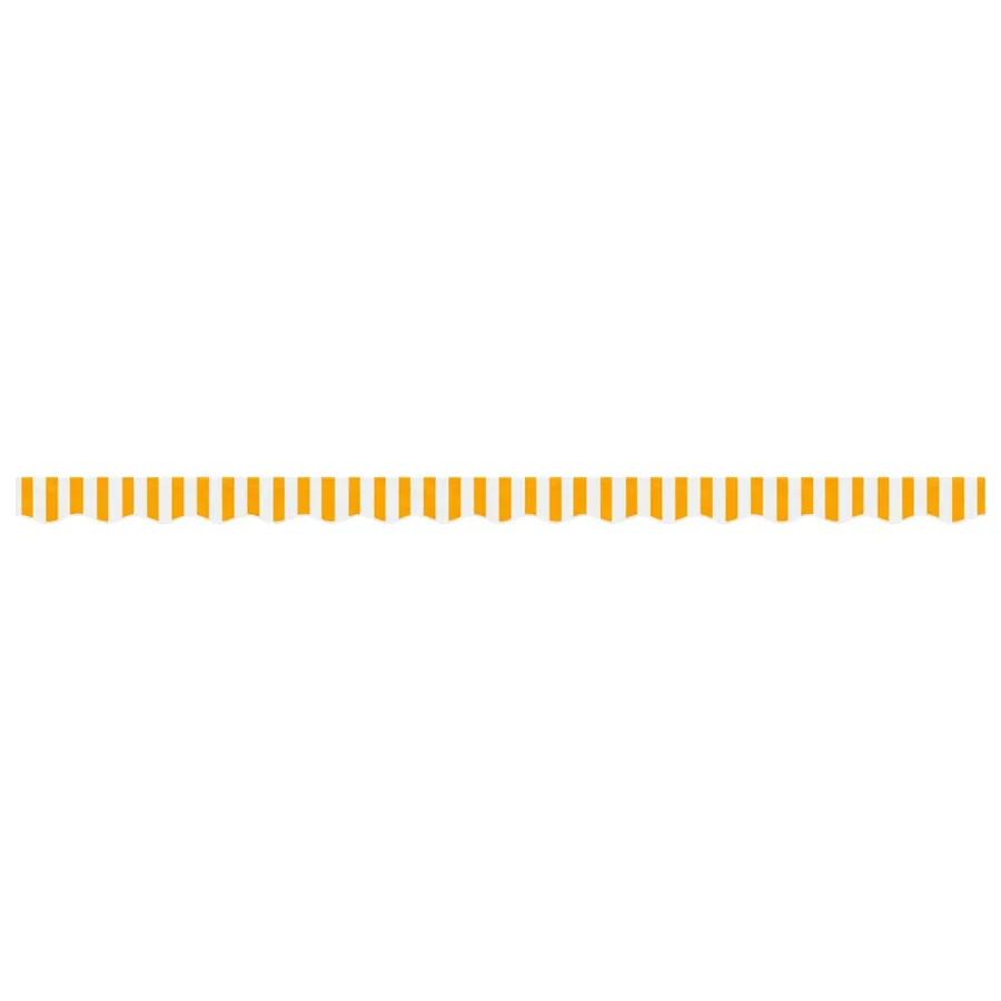 Tissu de remplacement de cantonnière d’auvent jaune blanc 4 m - 3