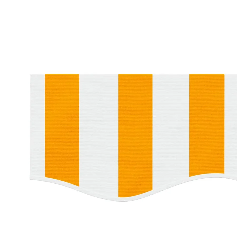 Tissu de remplacement de cantonnière d’auvent jaune blanc 4 m - 4