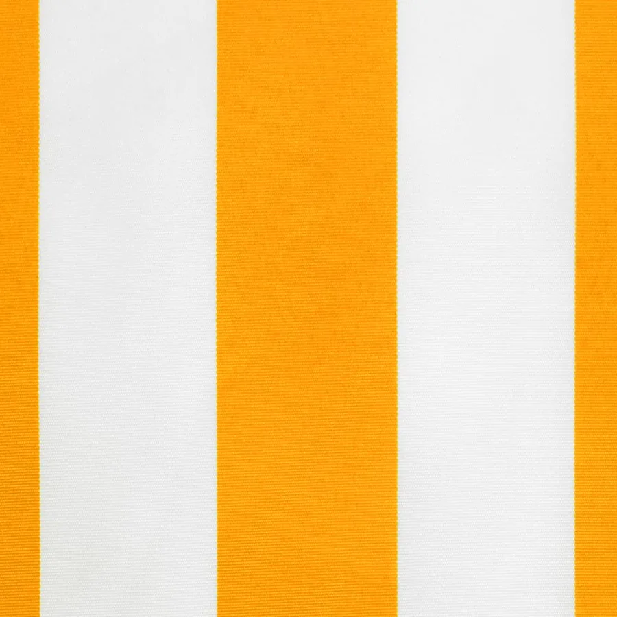 Tissu de remplacement de cantonnière d’auvent jaune blanc 4 m - 5