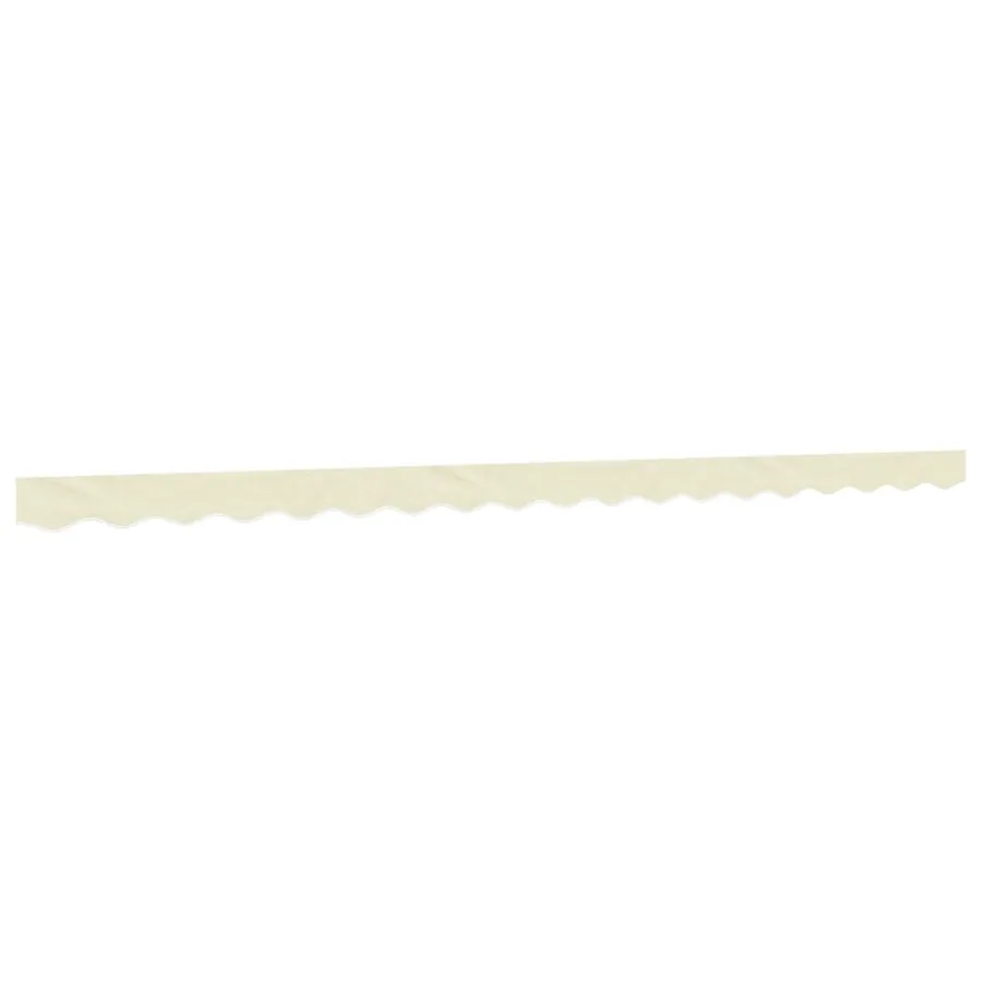 Tissu de remplacement de cantonnière d’auvent rayure crème 4,5m - 2