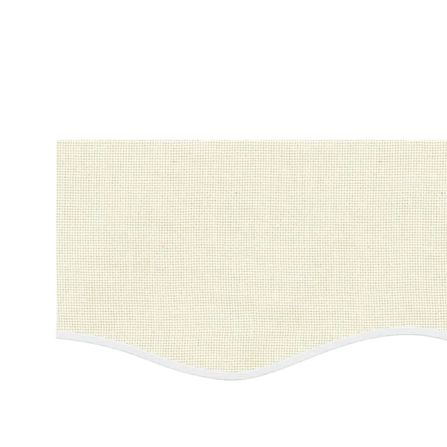 Tissu de remplacement de cantonnière d’auvent rayure crème 4,5m - 4